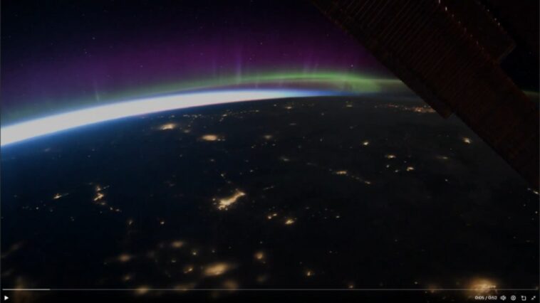 astronauta-registra-aurora-boreal-da-estacao-espacial;-veja